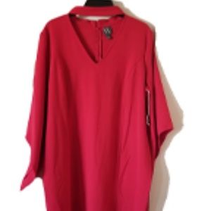 True Red Worthington Dress with Butterfly sleeves